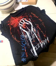 Women Fist Painted Tshirt - Women Life Freedom Tshirt Painted 3d Art on Tee - QuorArtisticTshirts