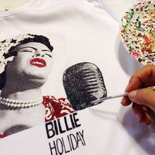 Billie Holiday T-shirt – Black Jazz Legend Hand-Painted Art - QuorArtisticTshirts