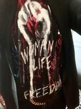 Women Fist Painted Tshirt - Women Life Freedom Tshirt Painted 3d Art on Tee - QuorArtisticTshirts