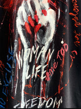 Women Fist Painted Tshirt - Women Life Freedom Tshirt Painted 3d Art on Tee - QuorArtisticTshirts