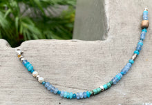 Dainty light Blue Gemstones Bracelet - Calming vibes Bracelet with Agate Jade African Turquoise Apatite Fresh Water Pearls Sterling Silver - QuorArtisticTshirts