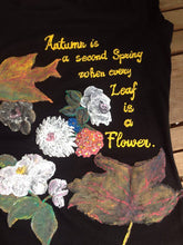 Wearable Poetry – Fall Poetry Tee – Albert Camus – Hand-Painted in Relief - QuorArtisticTshirts