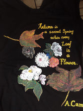 Wearable Poetry – Fall Poetry Tee – Albert Camus – Hand-Painted in Relief - QuorArtisticTshirts