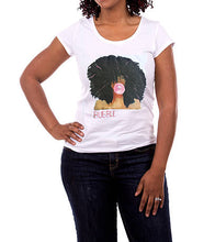 Black Girl Pink Bubble  Painted 3d T-shirt - QuorArtisticTshirts