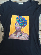 Afrocentric T-shirt Black Queen  shirt PAINTED 3D - QuorArtisticTshirts