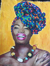 Afrocentric T-shirt Black Queen  shirt PAINTED 3D - QuorArtisticTshirts