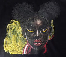 Black Girl Portrait on  T- shirt Painted 3D - QuorArtisticTshirts