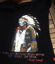 CHIEF JOSEPH  Painted Tshirt - NATIVES Chief T shirt - NEZ PERCE Chief painting on Tee - QuorArtisticTshirts