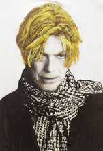 David Bowie T shirt  PAINTED 3D  Tribute to The White Duke with scarf - QuorArtisticTshirts