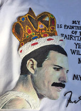Freddie Mercury with Crown  Painted Shirt – “I Can Fly, My Friends” - QuorArtisticTshirts
