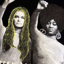 Gloria Steinem & Dorothy Pitman Hughes Raised Fist Artistic Painted T-shirt - QuorArtisticTshirts