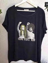 Gloria Steinem & Dorothy Pitman Hughes Raised Fist Artistic Painted T-shirt - QuorArtisticTshirts