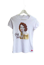 GRETA GARBO T-shirt The Divine Painted Timeless beauty Retro T shirt - QuorArtisticTshirts
