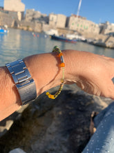 Harmony and Energy Bracelet Green Yellow & Orange Faceted Agates, Unakite, Green Aventurines, Baroque Pearl, 925 Sterling Silver - QuorArtisticTshirts