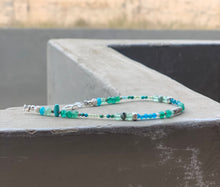 Dainty Emerald Bracelet - May Birthstone Bracelet - Calming vibes Bracelet - Emerald Turquoise Bracelet - Howlite Blue Apatite Sea Lover Bracelet - QuorArtisticTshirts