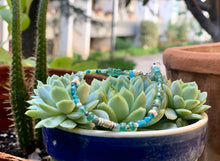 Dainty Emerald Bracelet - May Birthstone Bracelet - Calming vibes Bracelet - Emerald Turquoise Bracelet - Howlite Blue Apatite Sea Lover Bracelet - QuorArtisticTshirts