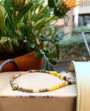 Harmony and Energy Bracelet Green Yellow & Orange Faceted Agates, Unakite, Green Aventurines, Baroque Pearl, 925 Sterling Silver - QuorArtisticTshirts