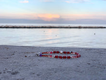 Ruby Beaded Bracelet Faceted July Birthstone Bracelet Handmade Sunset Sky Bracelet Boho Vibes Natural Energy Bracelet - QuorArtisticTshirts