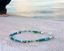 Dainty Emerald Bracelet - May Birthstone Bracelet - Calming vibes Bracelet - Emerald Turquoise Bracelet - Howlite Blue Apatite Sea Lover Bracelet - QuorArtisticTshirts