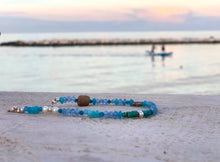 Dainty light Blue Gemstones Bracelet - Calming vibes Bracelet with Agate Jade African Turquoise Apatite Fresh Water Pearls Sterling Silver - QuorArtisticTshirts