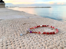 Ruby Beaded Bracelet Faceted July Birthstone Bracelet Handmade Sunset Sky Bracelet Boho Vibes Natural Energy Bracelet - QuorArtisticTshirts