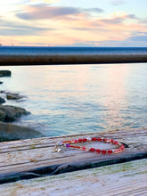 Ruby Beaded Bracelet Faceted July Birthstone Bracelet Handmade Sunset Sky Bracelet Boho Vibes Natural Energy Bracelet - QuorArtisticTshirts