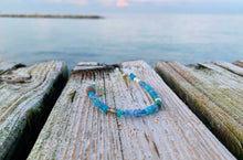 Dainty light Blue Gemstones Bracelet - Calming vibes Bracelet with Agate Jade African Turquoise Apatite Fresh Water Pearls Sterling Silver - QuorArtisticTshirts