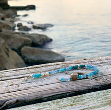 Dainty light Blue Gemstones Bracelet - Calming vibes Bracelet with Agate Jade African Turquoise Apatite Fresh Water Pearls Sterling Silver - QuorArtisticTshirts