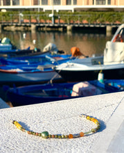 Harmony and Energy Bracelet Green Yellow & Orange Faceted Agates, Unakite, Green Aventurines, Baroque Pearl, 925 Sterling Silver - QuorArtisticTshirts