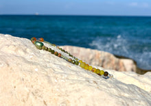 Harmony and Energy Bracelet Green Yellow & Orange Faceted Agates, Unakite, Green Aventurines, Baroque Pearl, 925 Sterling Silver - QuorArtisticTshirts