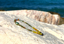 Harmony and Energy Bracelet Green Yellow & Orange Faceted Agates, Unakite, Green Aventurines, Baroque Pearl, 925 Sterling Silver - QuorArtisticTshirts