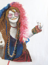 Janys Joplin Tshirt Sixties Artistic Painted T-shirt 60s Rock Icon T shirt - QuorArtisticTshirts