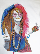Janys Joplin Tshirt Sixties Artistic Painted T-shirt 60s Rock Icon T shirt - QuorArtisticTshirts