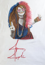 Janys Joplin Tshirt Sixties Artistic Painted T-shirt 60s Rock Icon T shirt - QuorArtisticTshirts