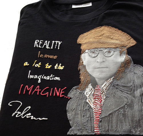 John Lennon T-shirt Artistic  painting - QuorArtisticTshirts