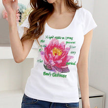LOTUS Flower Painted 3d T shirt Emily Dickinson poetry Tshirt Literary Gift - QuorArtisticTshirts