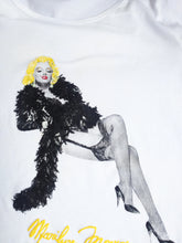 Marilyn Monroe T-shirt  with Black Boa Sexy Painted 3d ART TO WEAR - QuorArtisticTshirts