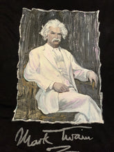 Close-up of Mark Twain's  portrait 