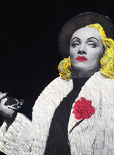 Marlene Dietrich T-shirt Painted 3d ART TO WEAR - QuorArtisticTshirts