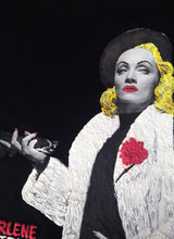 Marlene Dietrich T-shirt Painted 3d ART TO WEAR - QuorArtisticTshirts