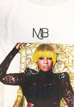 Custom textured artwork of Mary J. Blige – painted directly on cotton t-shirt