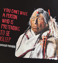 NAVAJO CHIEF Painted Tshirt - Native Chief  painting on Tee - QuorArtisticTshirts