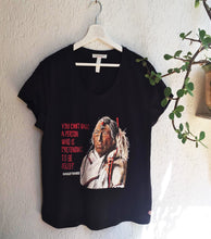 NAVAJO CHIEF Painted Tshirt - Native Chief  painting on Tee - QuorArtisticTshirts