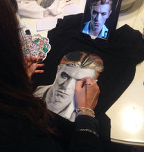 DAVID BOWIE T-shirt PAINTED 3D Art To Wear - QuorArtisticTshirts