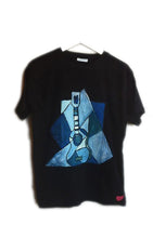 Pablo Picasso Artistic  T-shirt Blue Period Tribute Blue Guitar  Painting - QuorArtisticTshirts