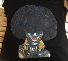 BLACK IS ART Tshirt Black natural kinky Hair  QUEEN T-shirt - QuorArtisticTshirts