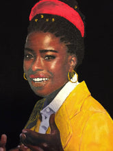 Amanda Gorman Artistic T-Shirt – Hand-Painted Afro-Soul Portrait - QuorArtisticTshirts