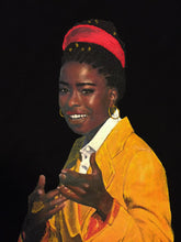 Amanda Gorman Artistic T-Shirt – Hand-Painted Afro-Soul Portrait - QuorArtisticTshirts