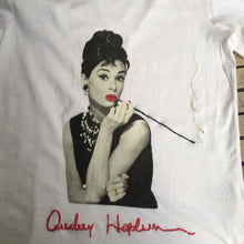 AUDREY HEPBURN  PAINTED On Relief  Breakfast at Tiffay's T-shirt - QuorArtisticTshirts
