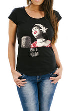 Billie Holiday T-shirt – Black Jazz Legend Hand-Painted Art - QuorArtisticTshirts